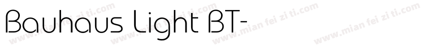 Bauhaus Light BT字体转换
